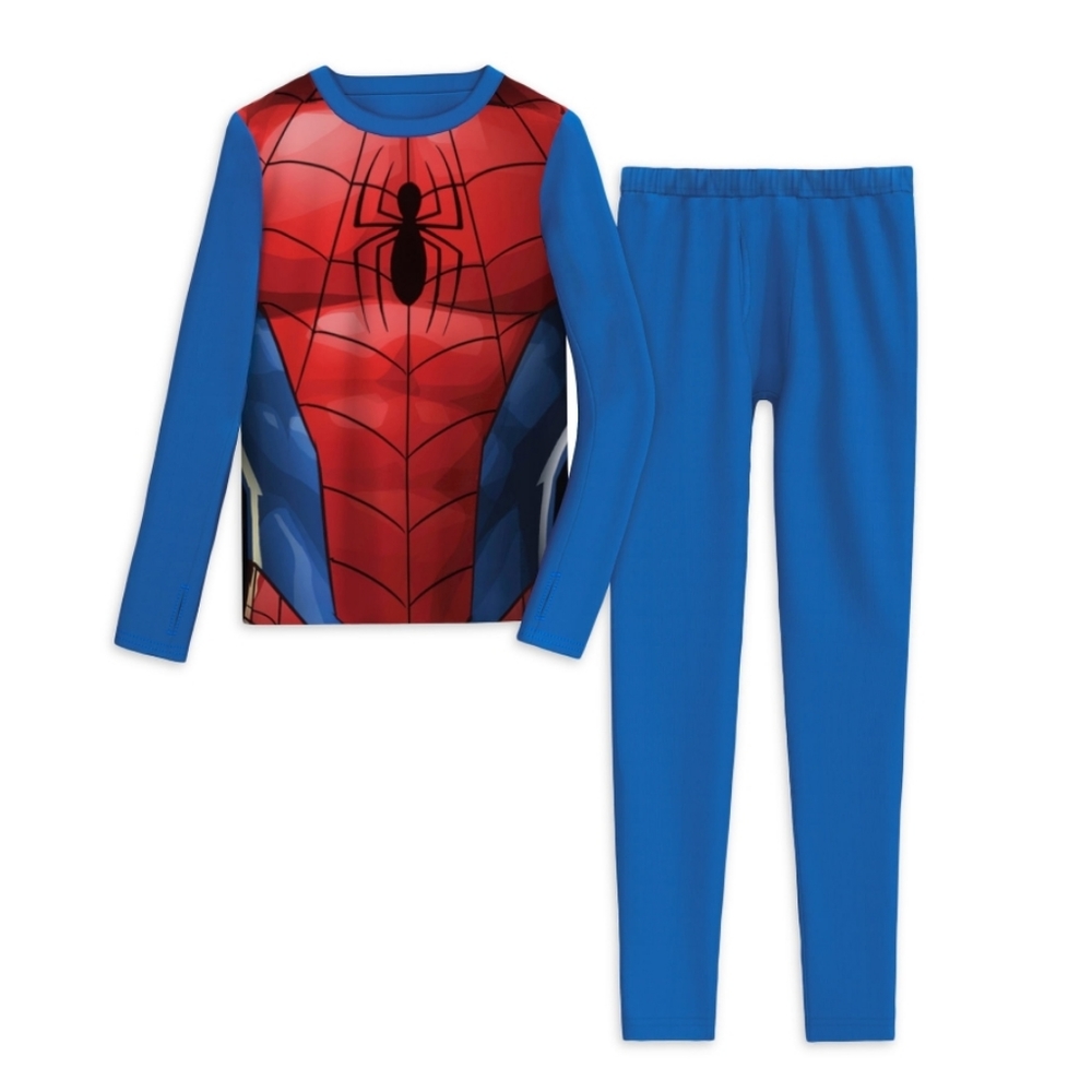 ClimateRight by Cuddl Duds Spiderman Boys Thermal Set Size Medium 8/10 - Picture 9 of 11